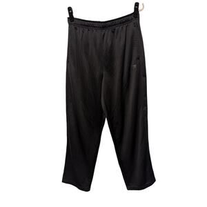 Russell Mens Med 32/34 Black Athletic Warm Up Pants Elastic & drawstring Waist